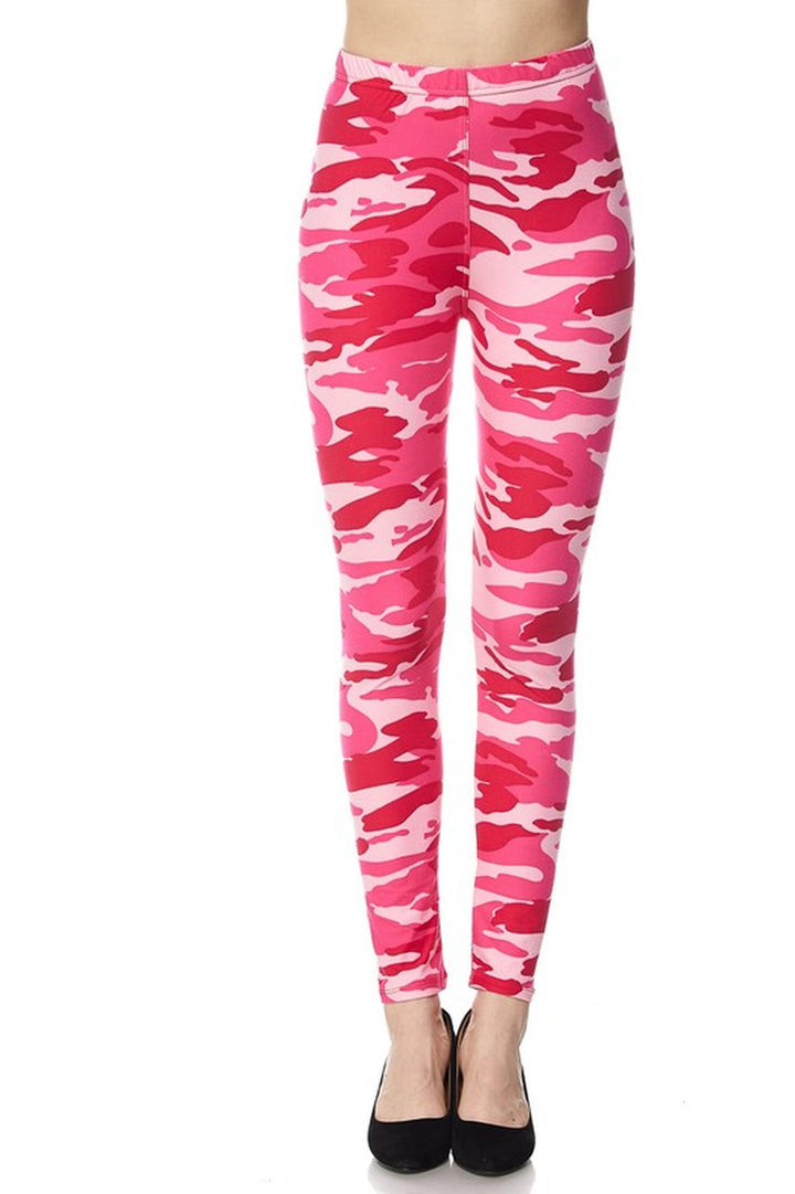 Buttery Smooth Pink Camouflage Leggings