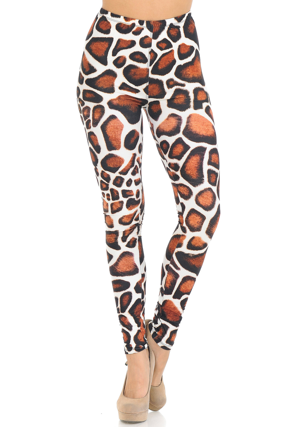 Creamy Soft Giraffe Print Leggings - USA Fashion