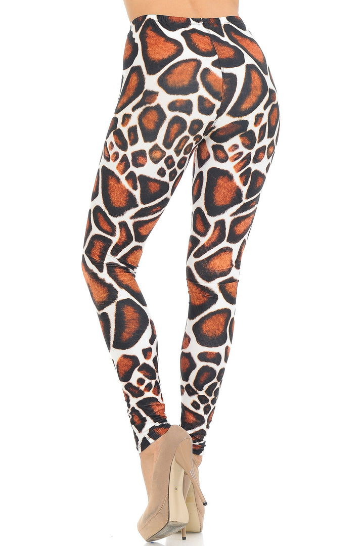 Creamy Soft Giraffe Print Leggings - USA Fashion