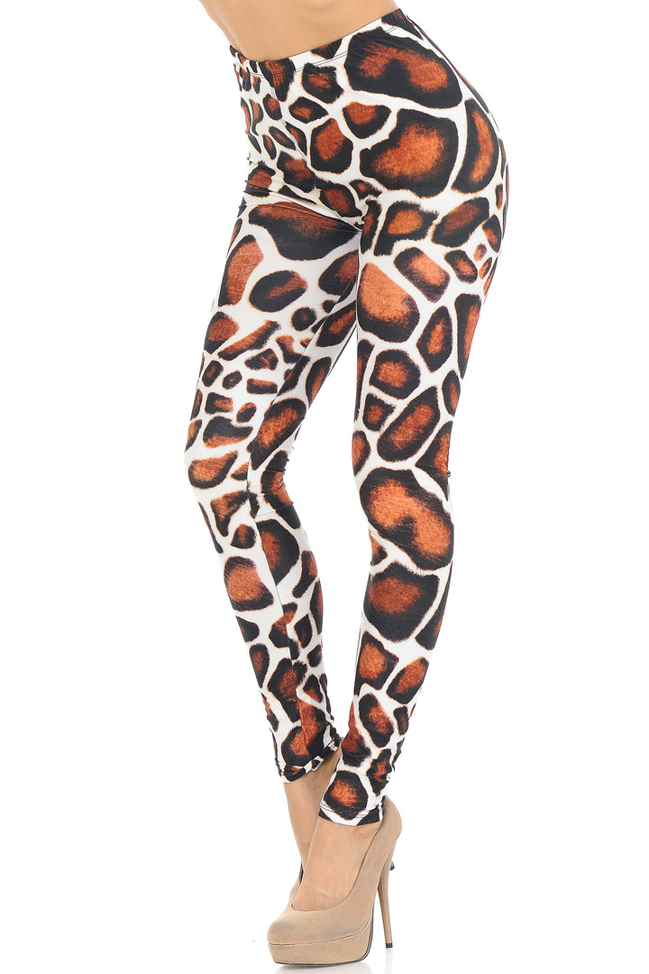 Creamy Soft Giraffe Print Extra Small Leggings - USA Fashion