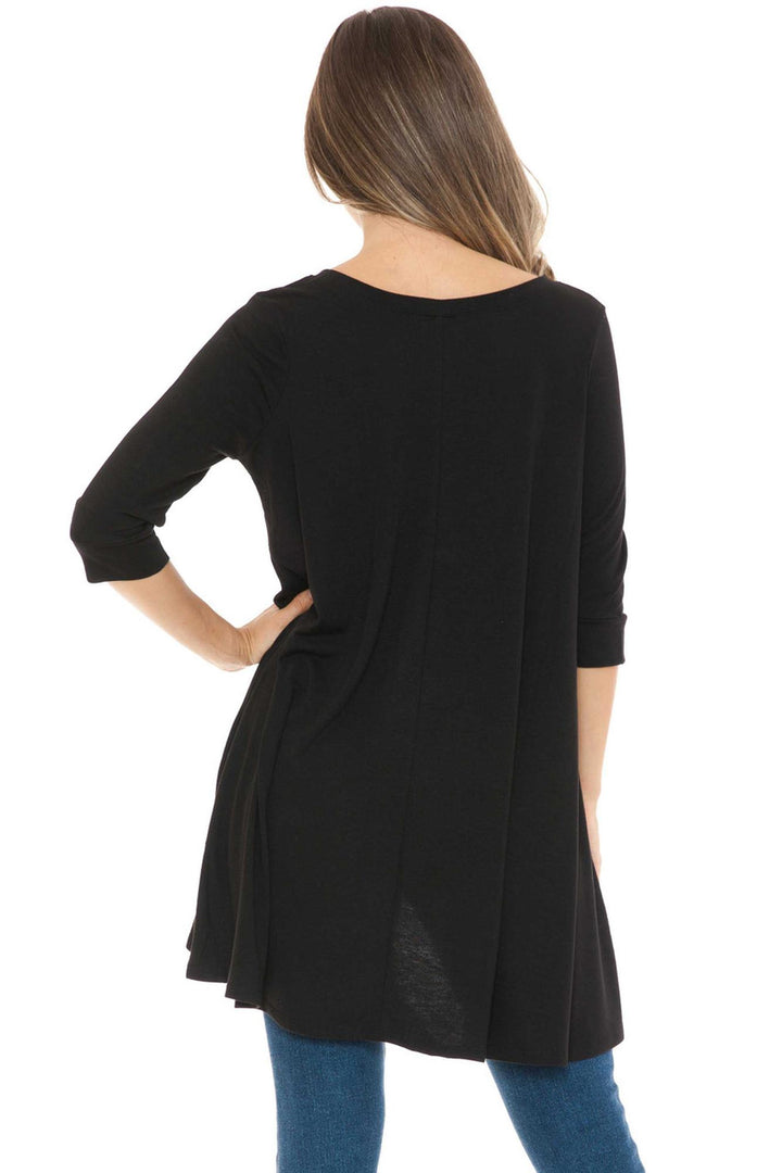 Button Up 3/4 Sleeve Casual Top