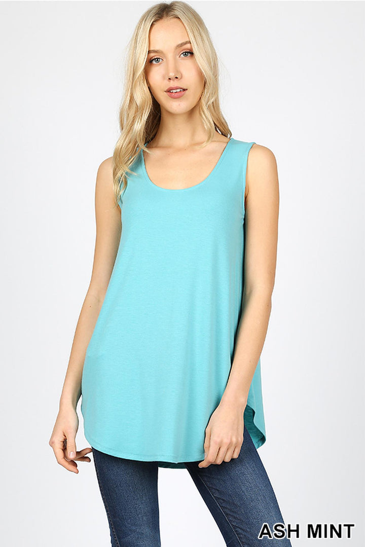 Premium Round Neck Round Hem Tank Top