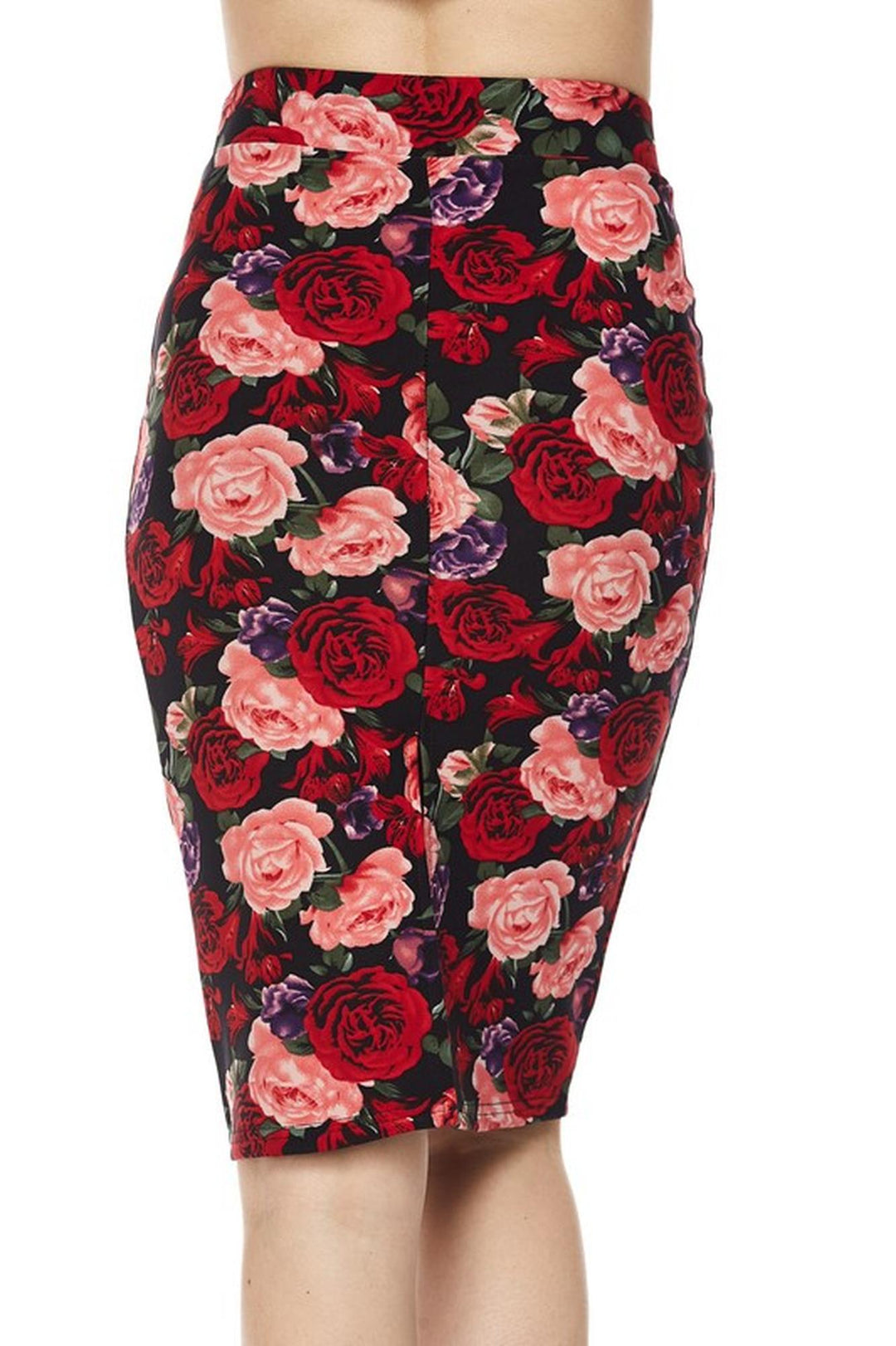 Silky Soft Scuba Vivid Rose Pencil Skirt