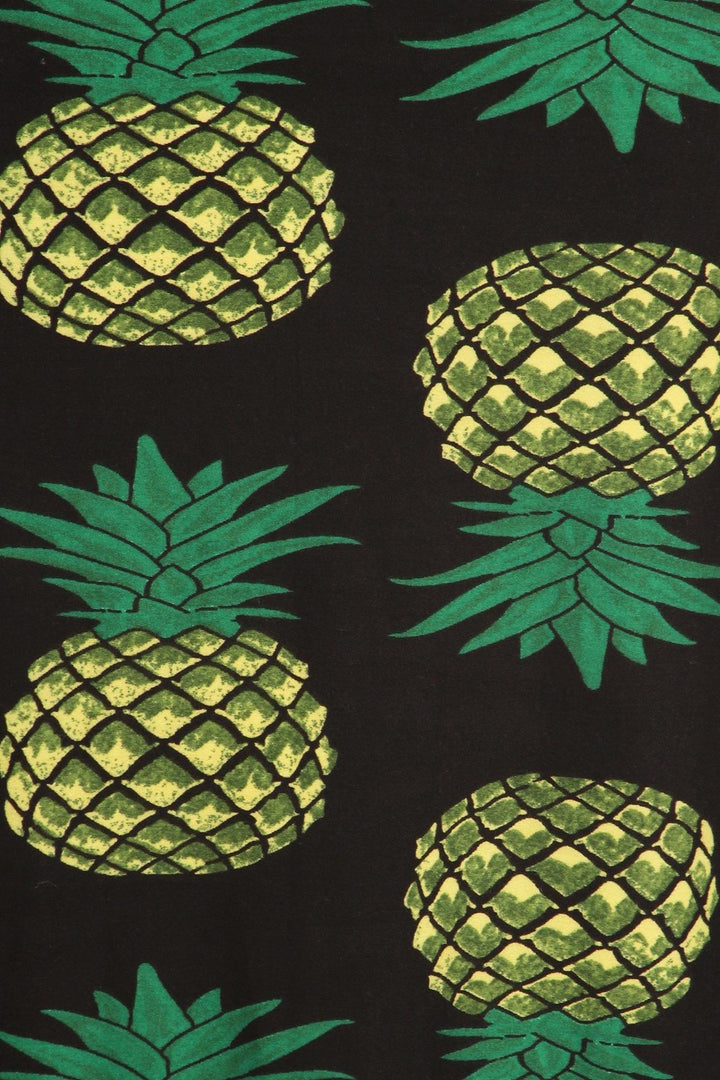 Buttery Soft Green Pineapple Plus Size Maxi Skirt