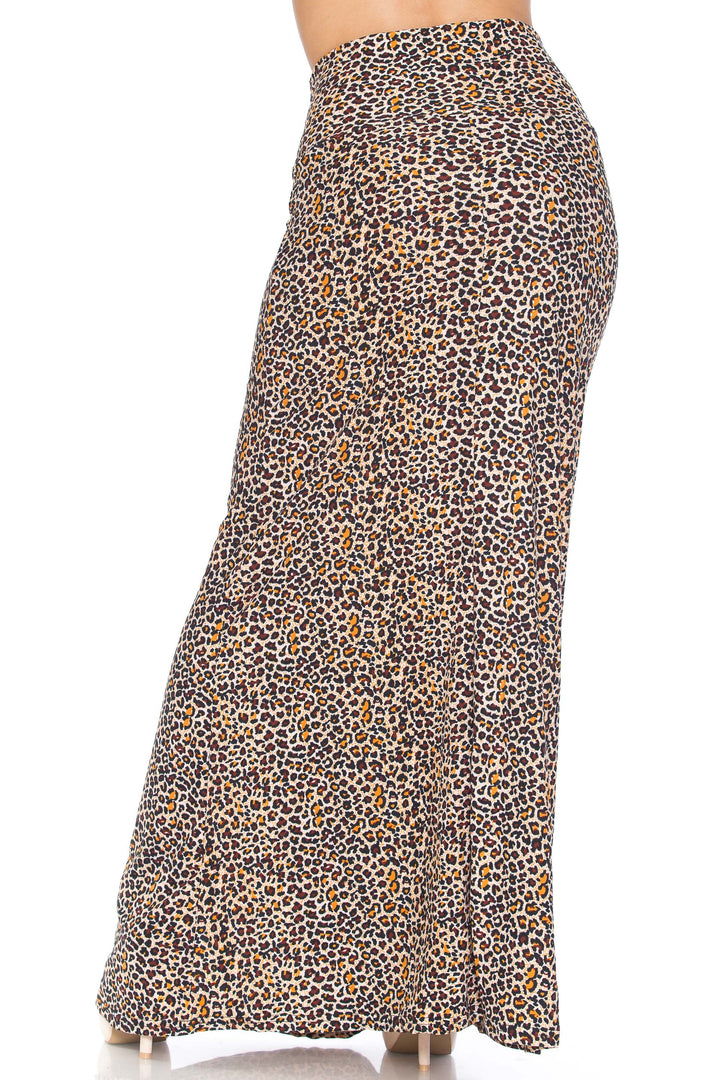 Buttery Soft Savage Leopard Plus Size Maxi Skirt
