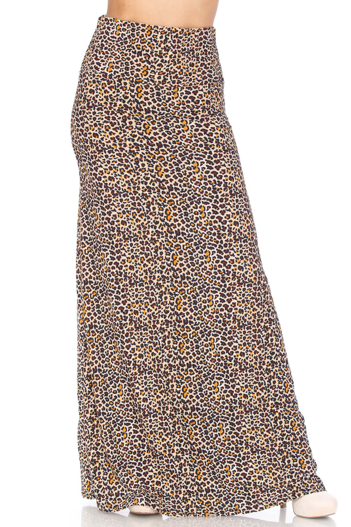 Buttery Soft Savage Leopard Plus Size Maxi Skirt