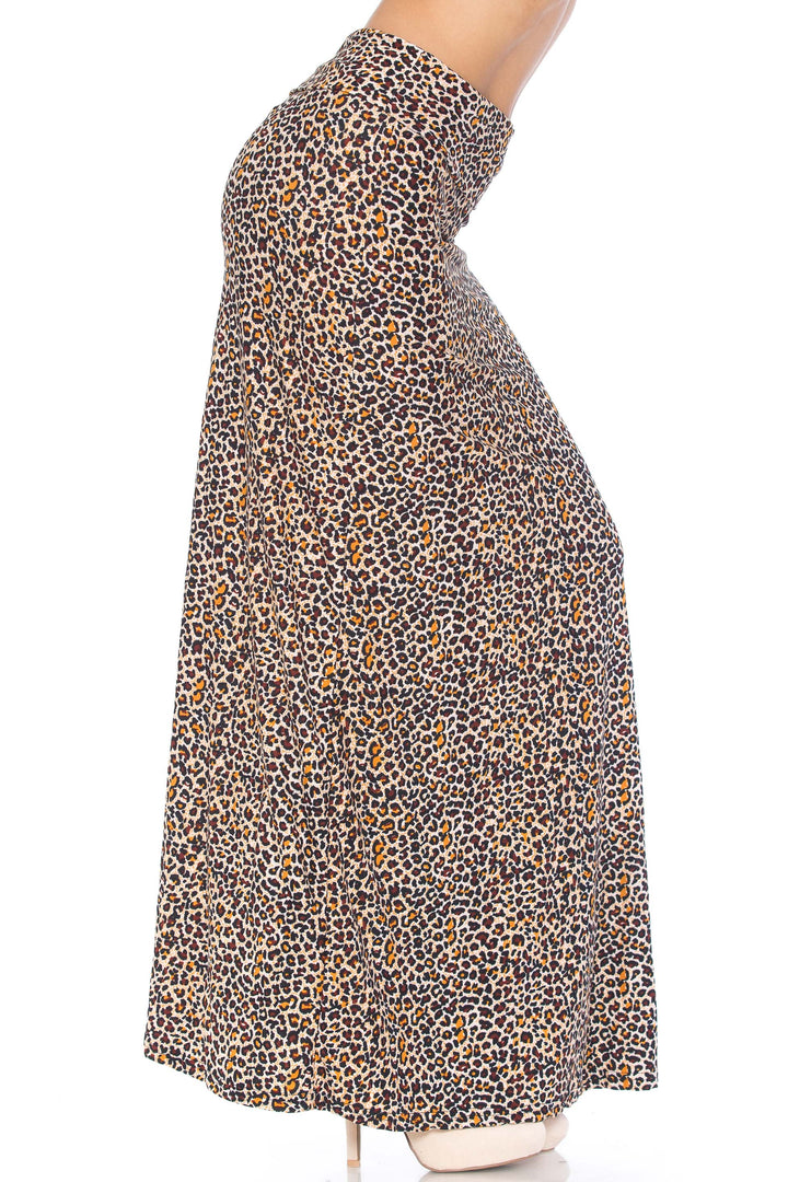 Buttery Soft Savage Leopard Plus Size Maxi Skirt