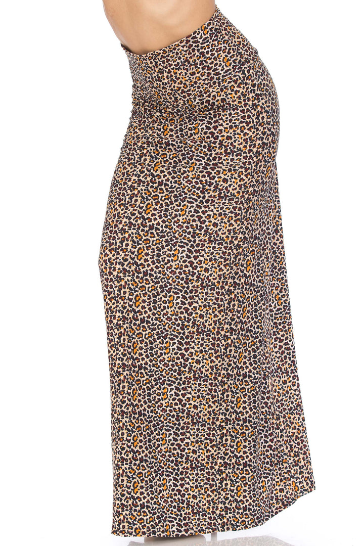 Buttery Soft Savage Leopard Plus Size Maxi Skirt