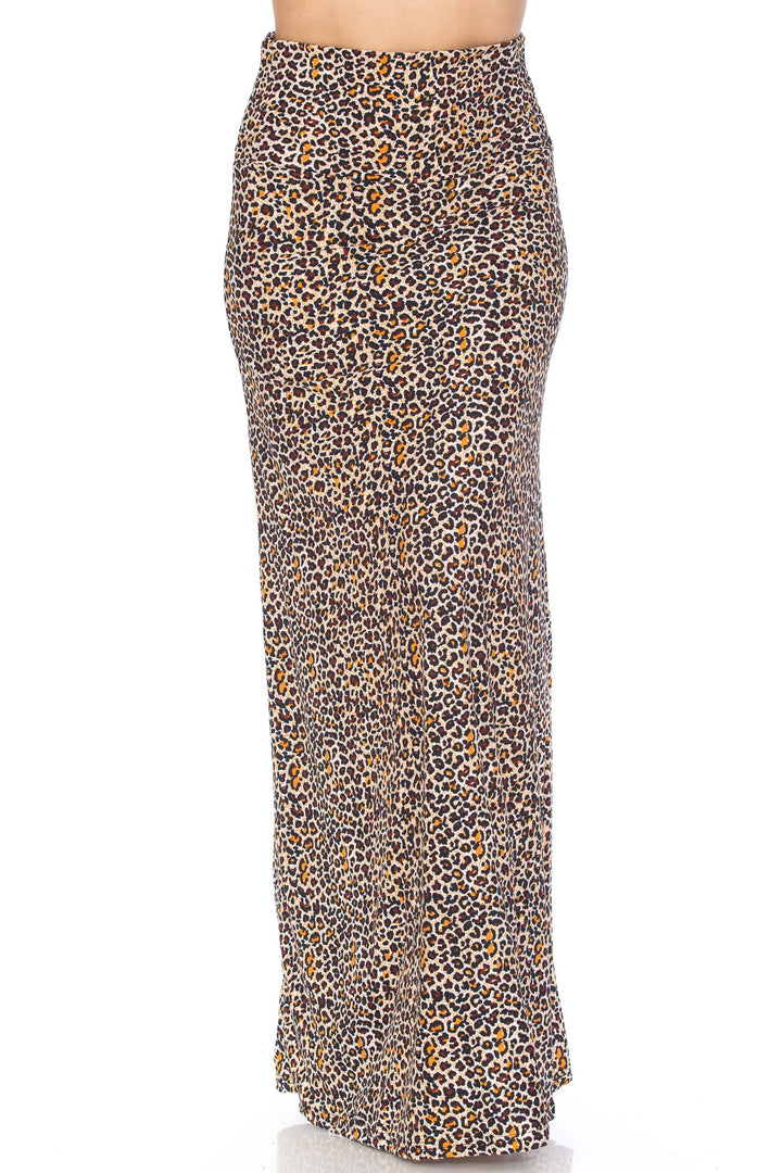 Buttery Soft Savage Leopard Plus Size Maxi Skirt