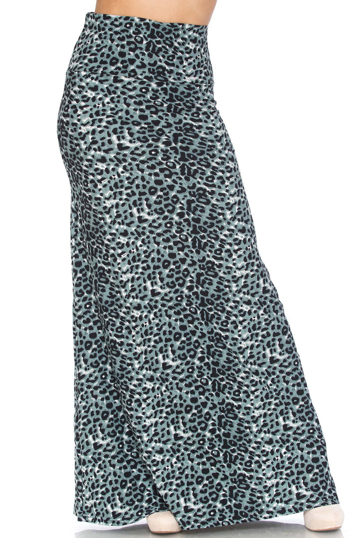 Buttery Soft Snow Leopard Maxi Skirt