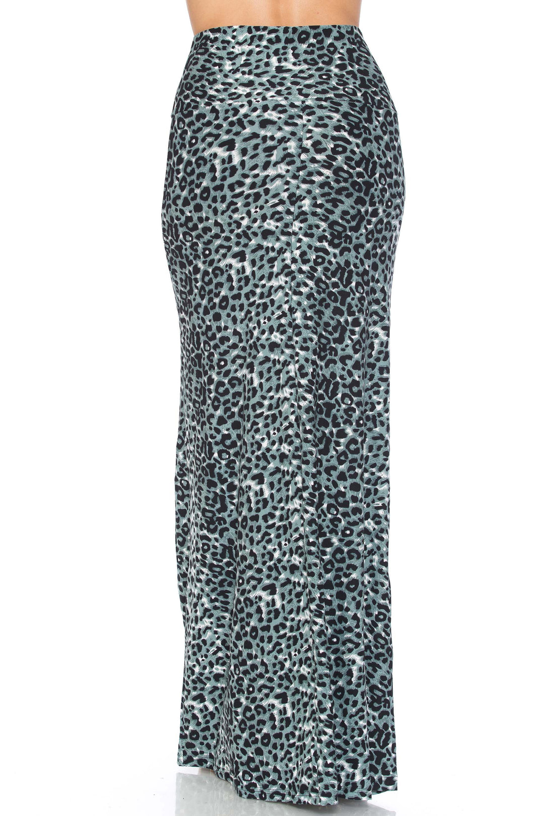 Buttery Soft Snow Leopard Maxi Skirt