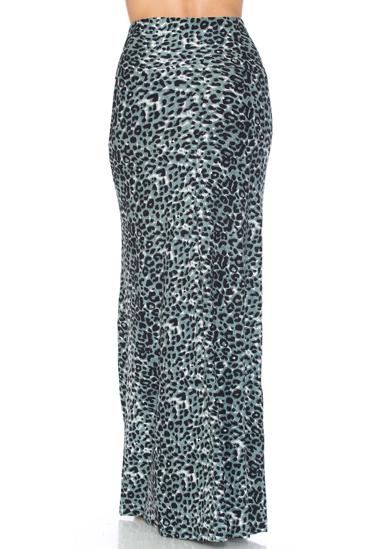 Buttery Soft Snow Leopard Maxi Skirt