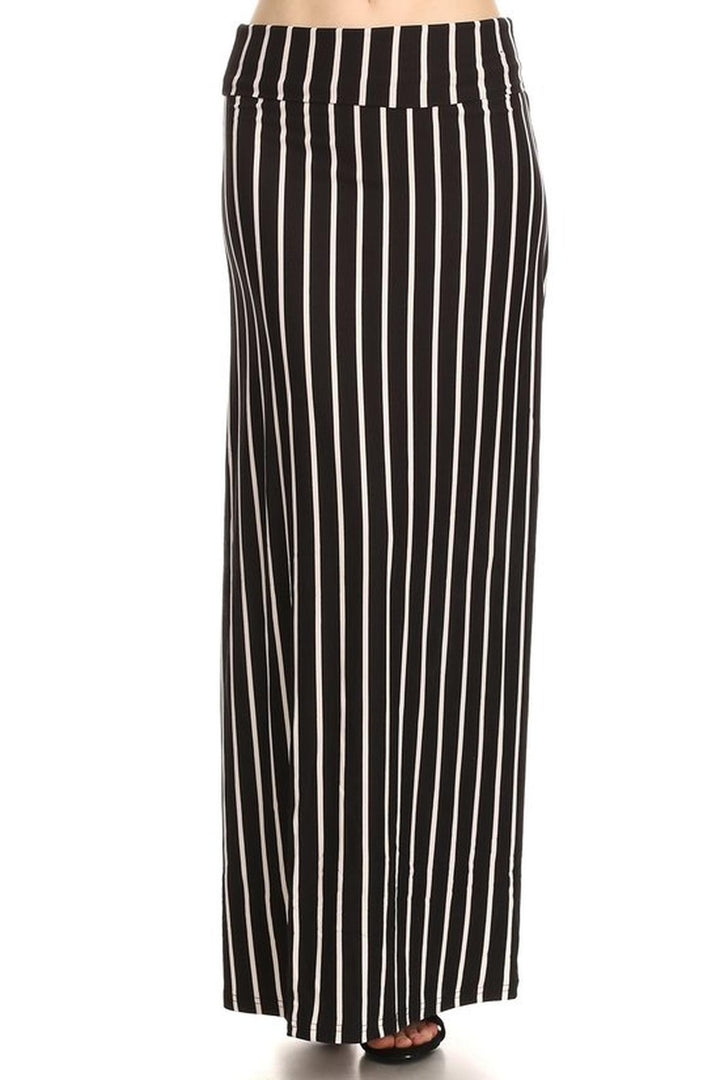 Buttery Soft Black Pinstripe Maxi Skirt