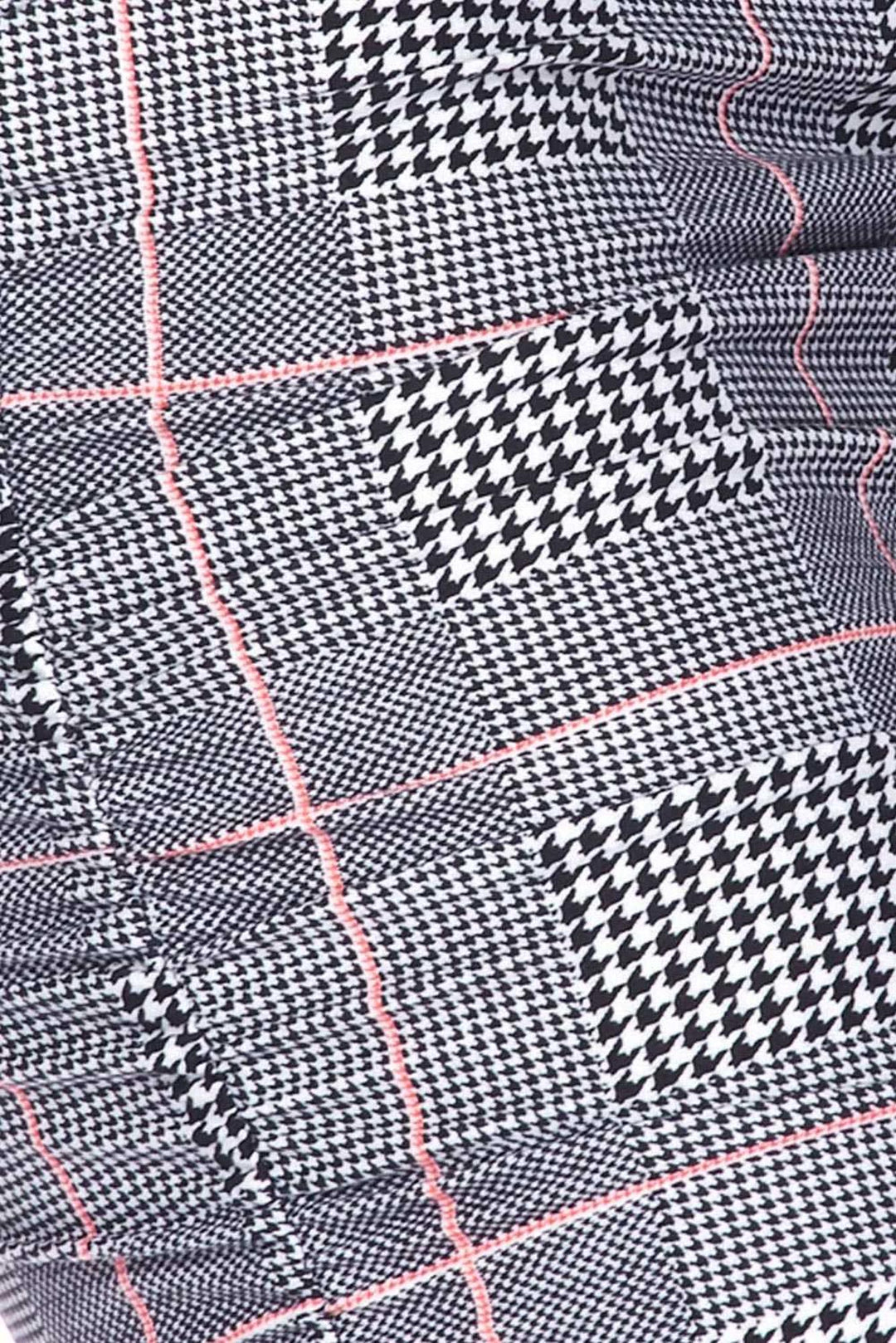 Buttery Soft Coral Accent Glenn Plaid Pencil Skirt