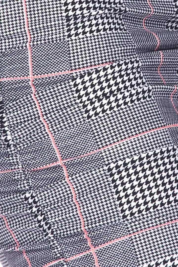 Buttery Soft Coral Accent Glenn Plaid Pencil Skirt