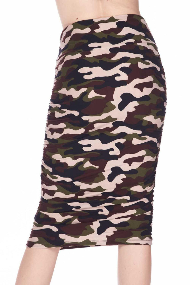 Buttery Soft Flirty Camouflage Pencil Skirt