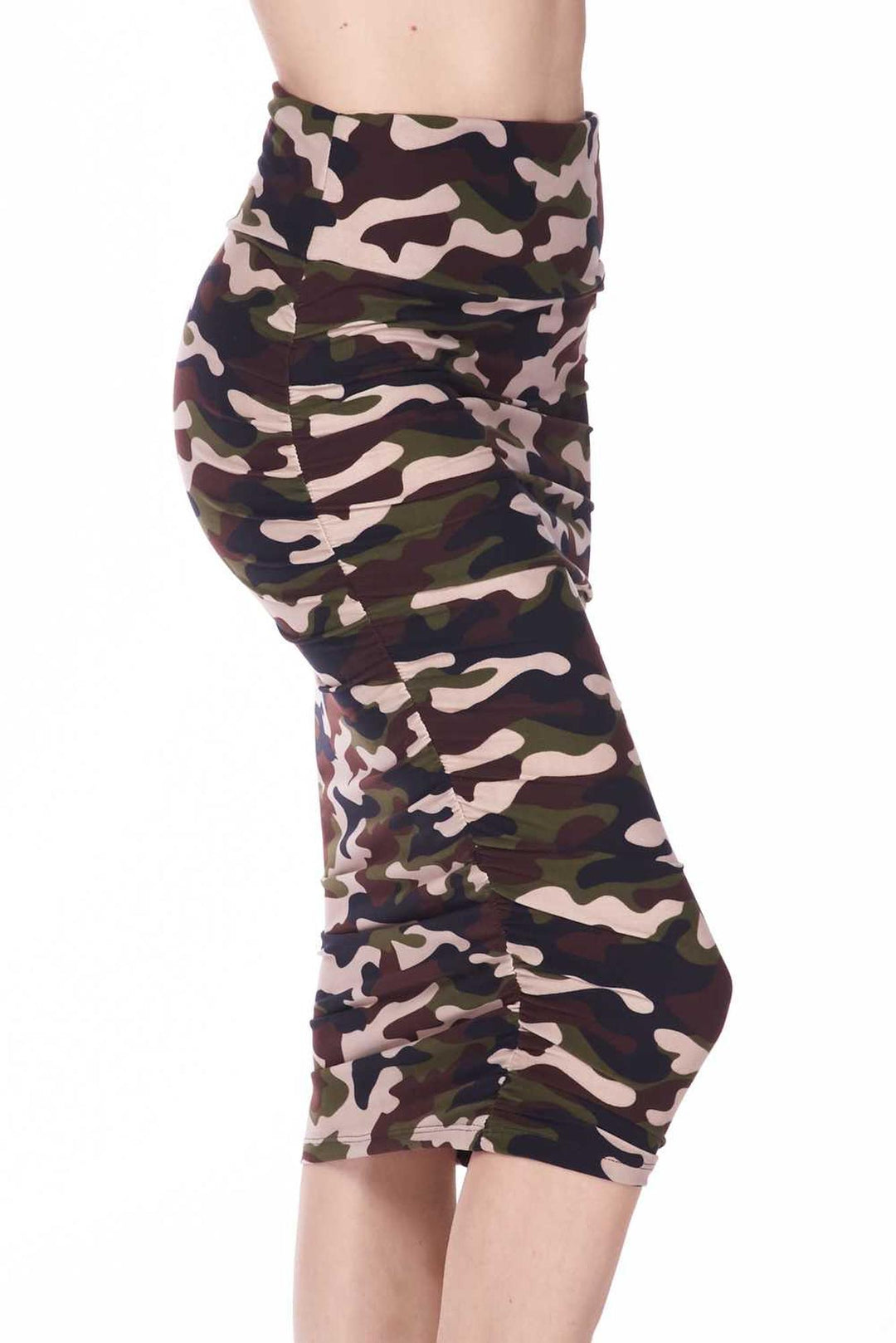 Buttery Soft Flirty Camouflage Pencil Skirt