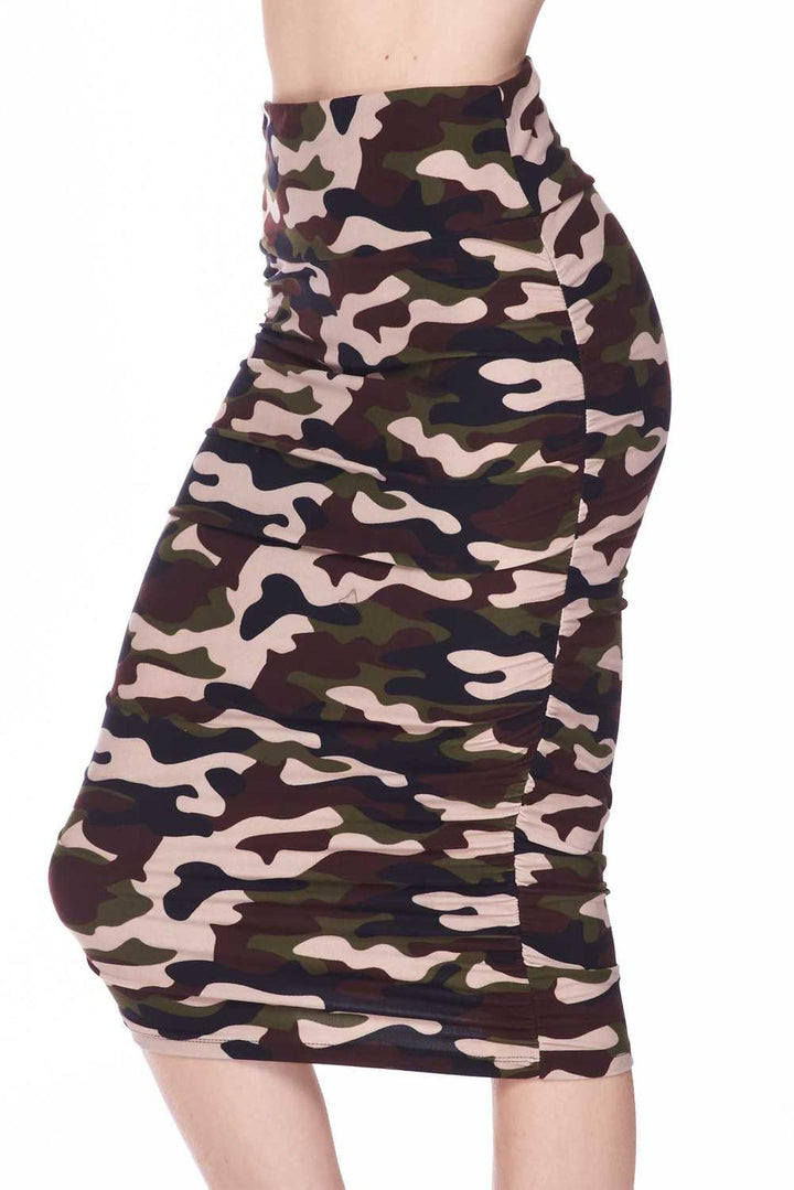 Buttery Soft Flirty Camouflage Pencil Skirt