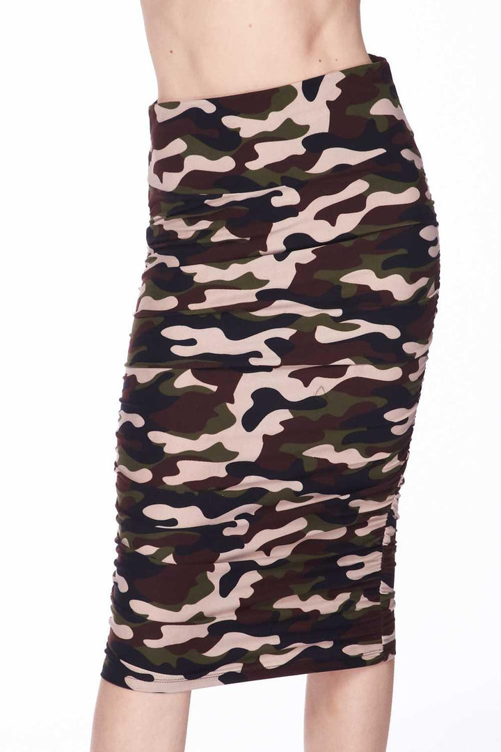 Buttery Soft Flirty Camouflage Pencil Skirt