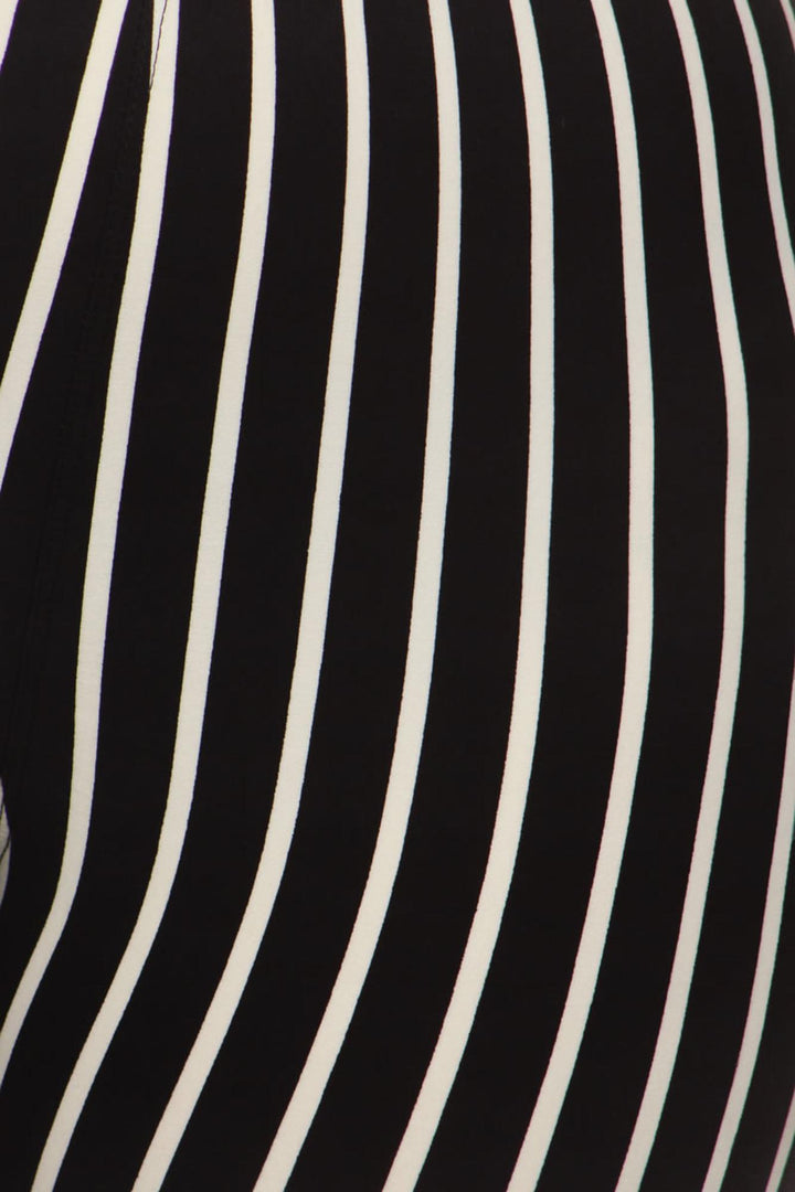 Buttery Smooth Vertical Black Pinstripe Plus Size Leggings