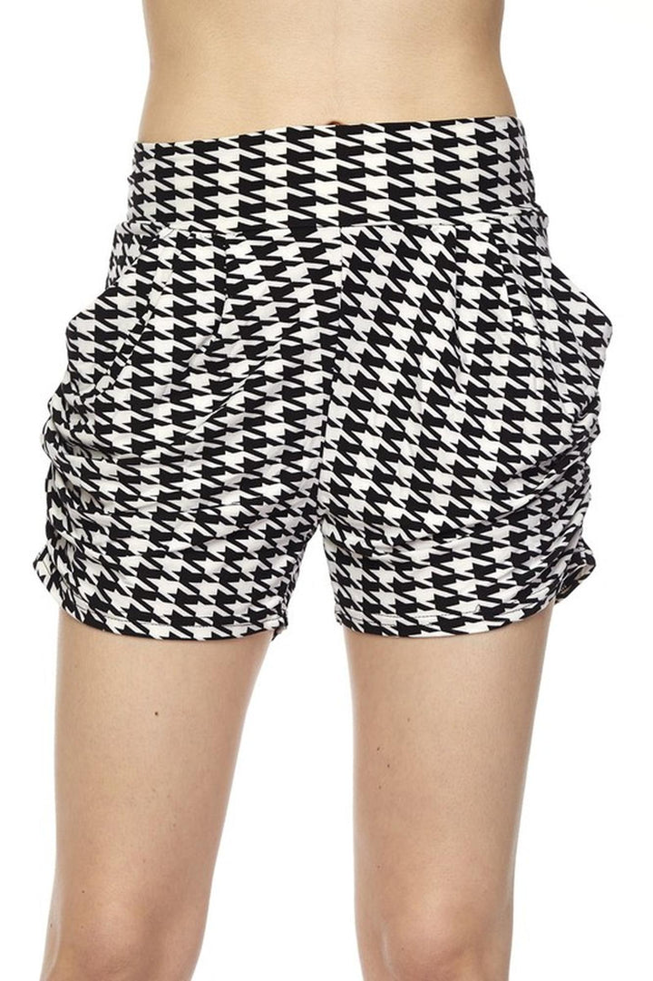 Buttery Soft Houndstooth Harem Shorts