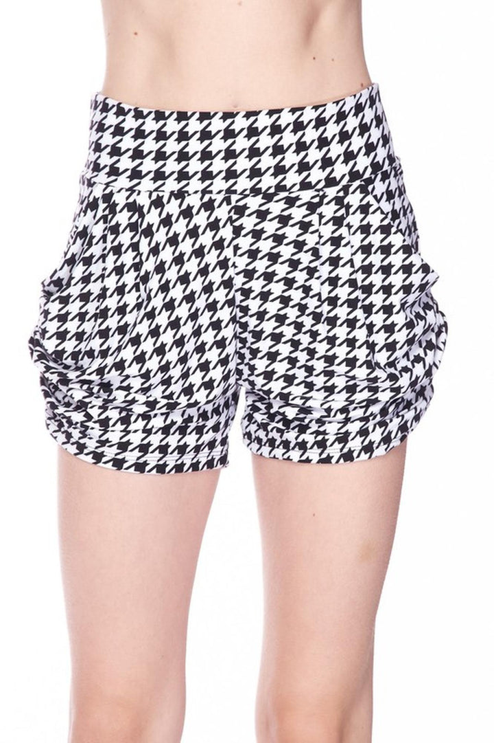 Buttery Soft Houndstooth Harem Shorts