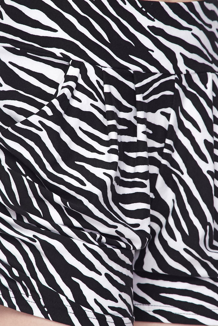 Buttery Soft Zebra Print Harem Shorts