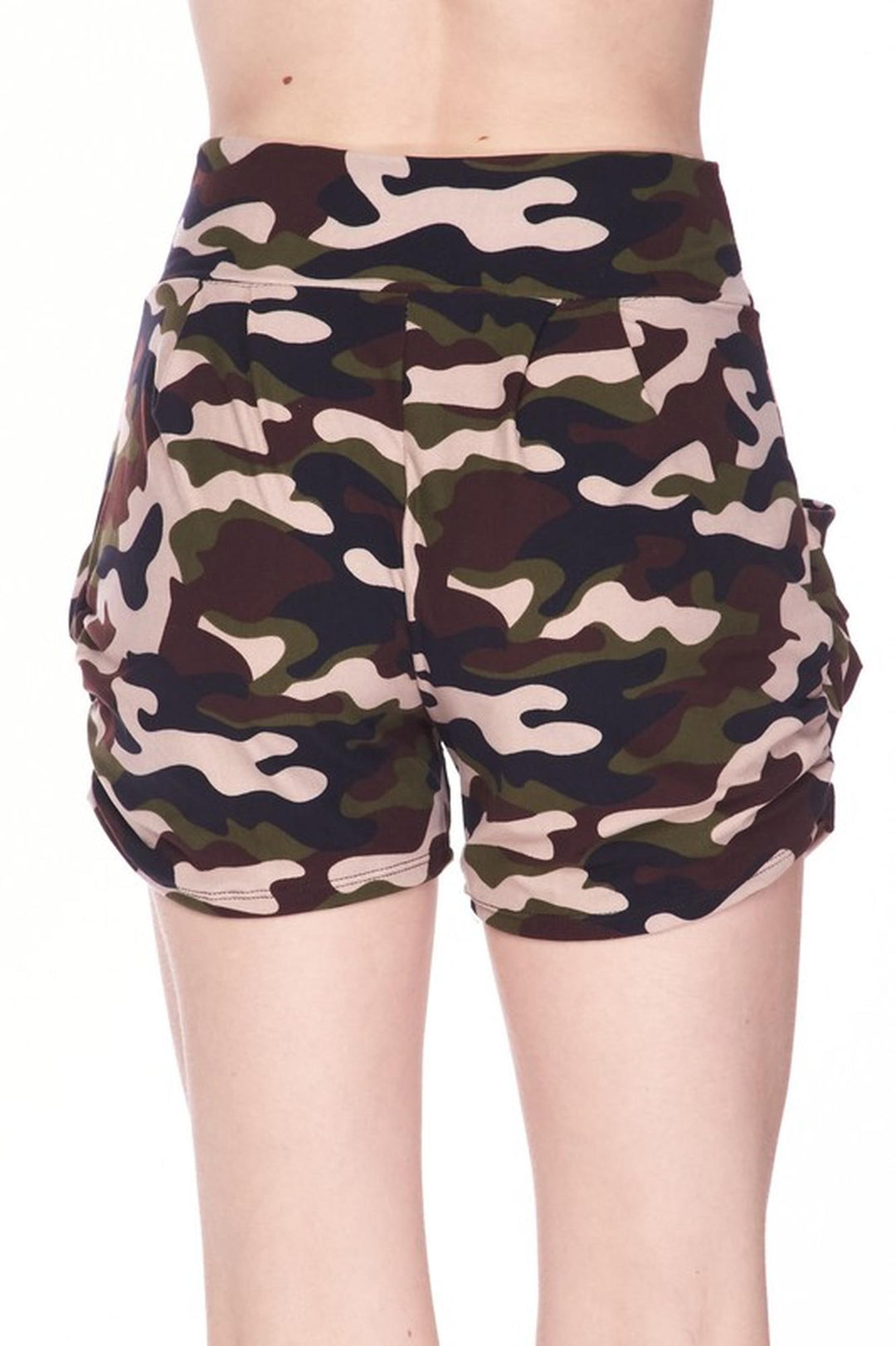 Buttery Soft Flirty Camouflage Harem Shorts