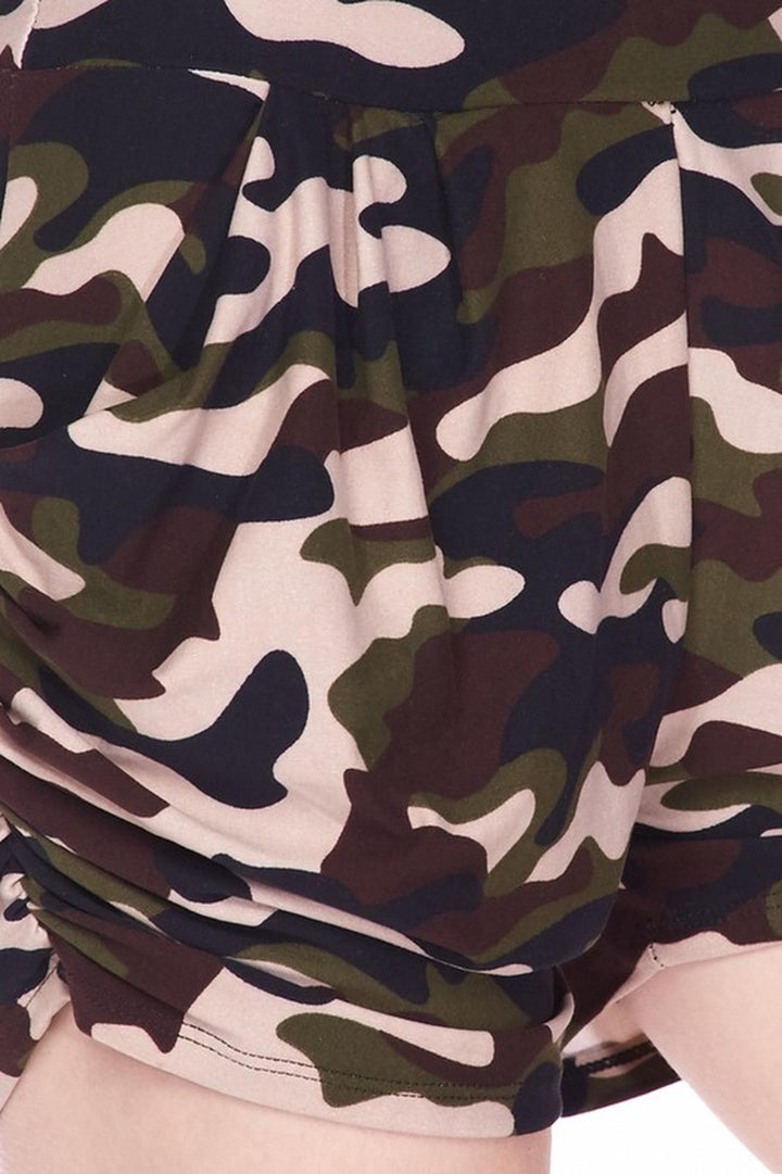 Buttery Soft Flirty Camouflage Harem Shorts