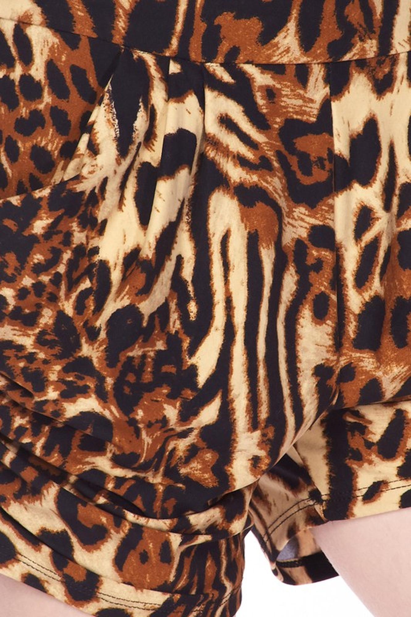 Buttery Soft Predator Leopard Plus Size Harem Shorts