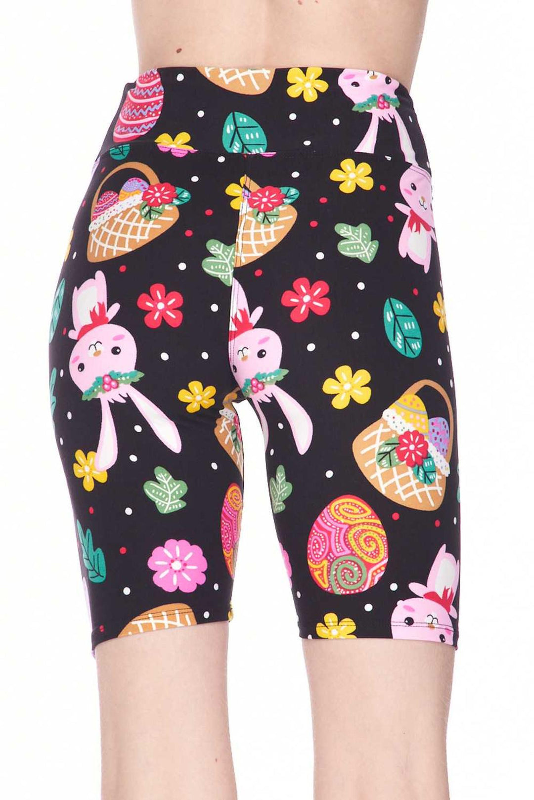 Buttery Soft Cute Bunnies and Easter Egg Plus Size Shorts - 3 Inch