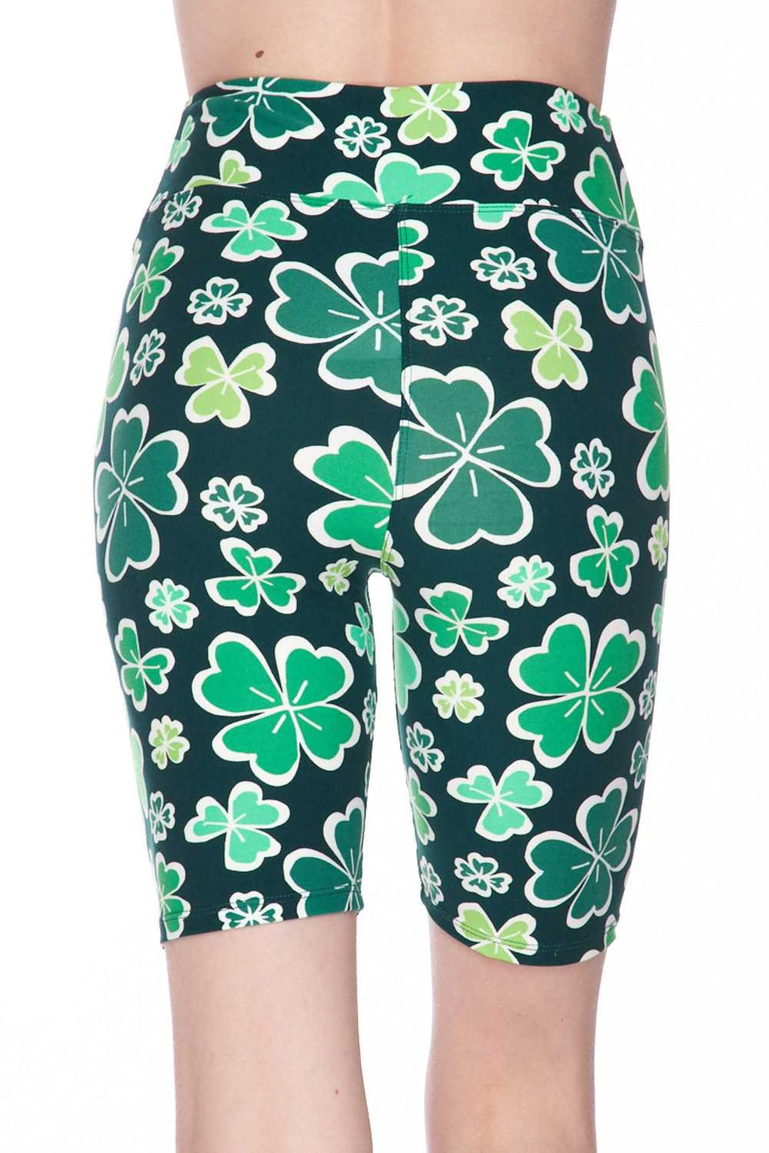 Buttery Soft Green Irish Clover Shorts - 3 Inch