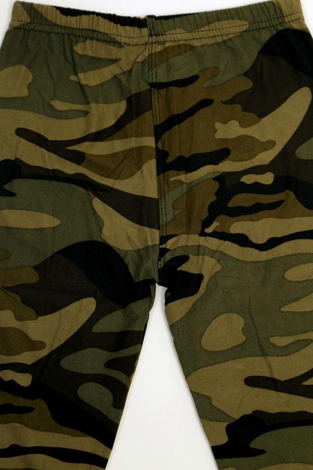 Buttery Soft Green Camouflage Kids Leggings - EEVEE