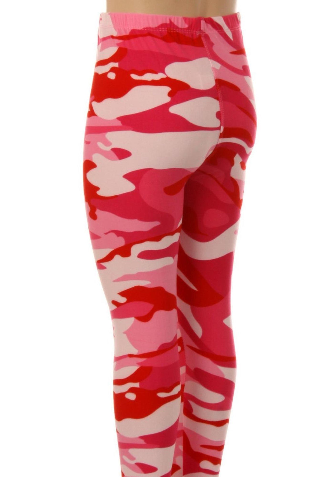 Buttery Soft Pink Camouflage Kids Leggings - EEVEE