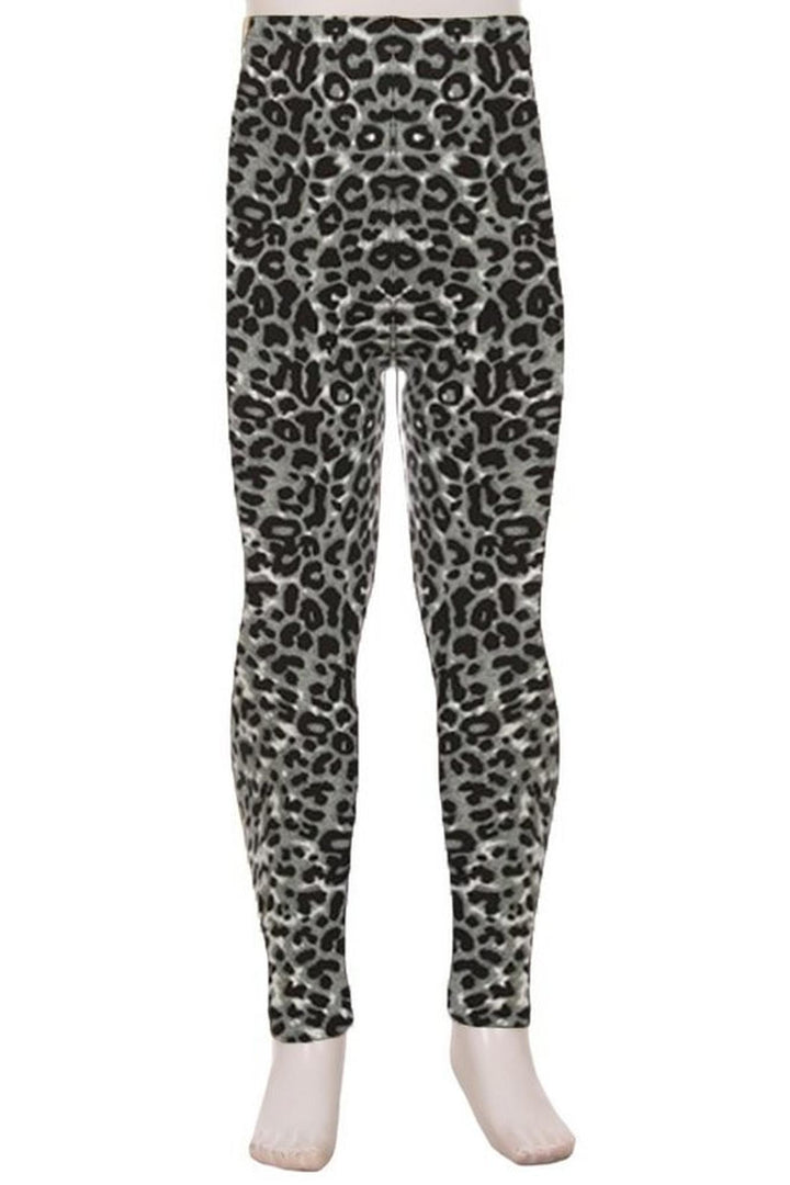 Buttery Soft Snow Leopard Kids Leggings