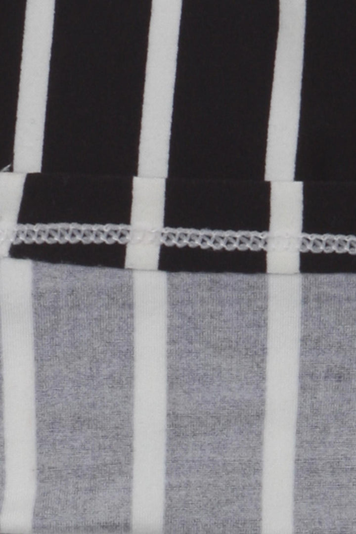 Buttery Soft Black Vertical Pinstripe Kids Leggings