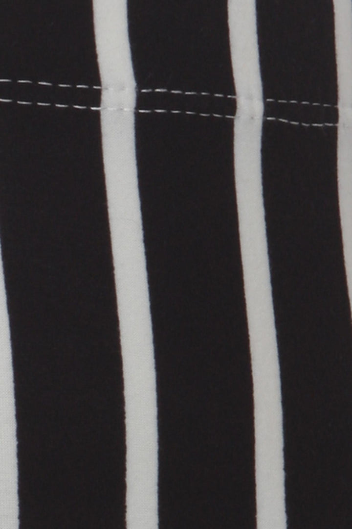Buttery Soft Black Vertical Pinstripe Kids Leggings