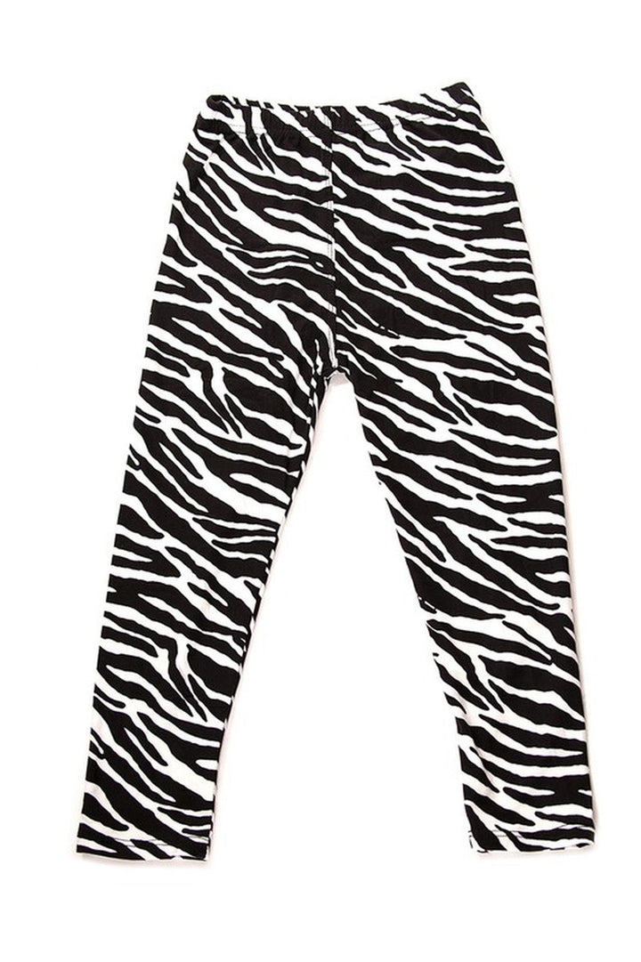 Buttery Soft Zebra Print Kids Leggings