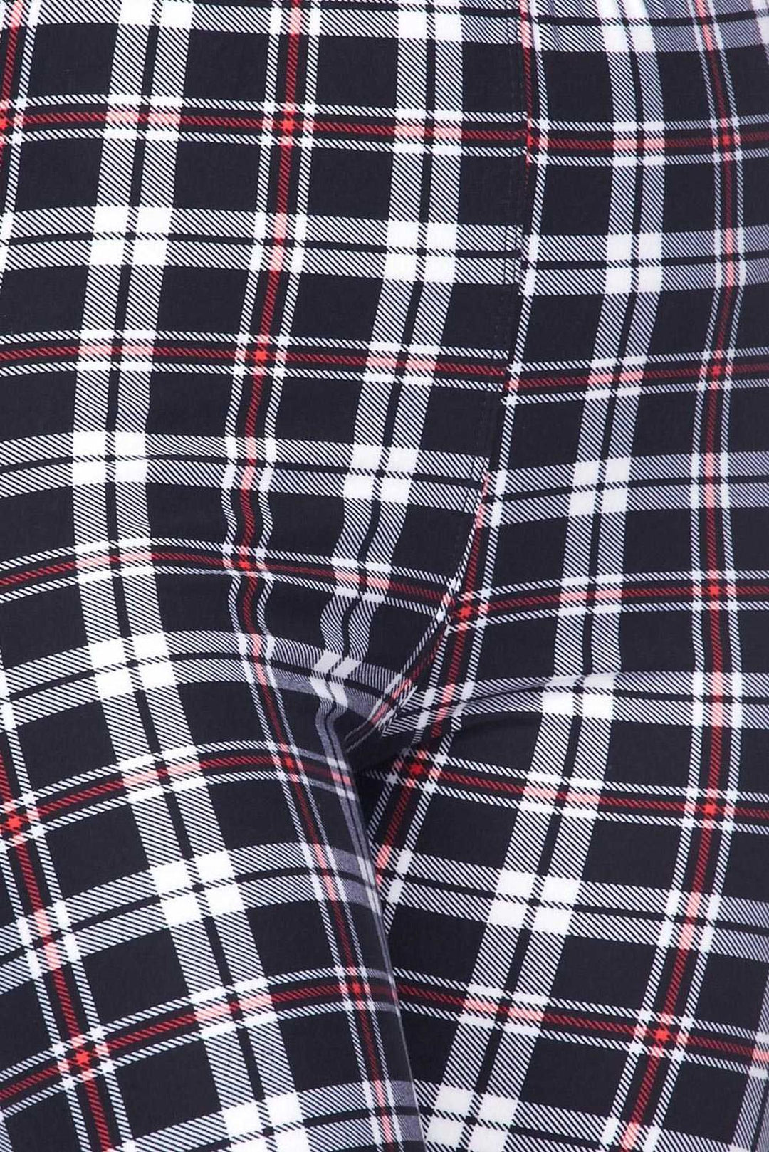 Buttery Soft Burgundy Stripes Plaid Kids Leggings