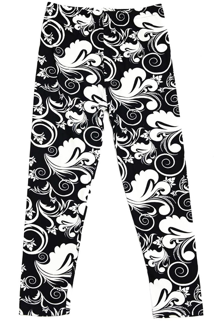 Buttery Soft Floral Damask Kids Leggings