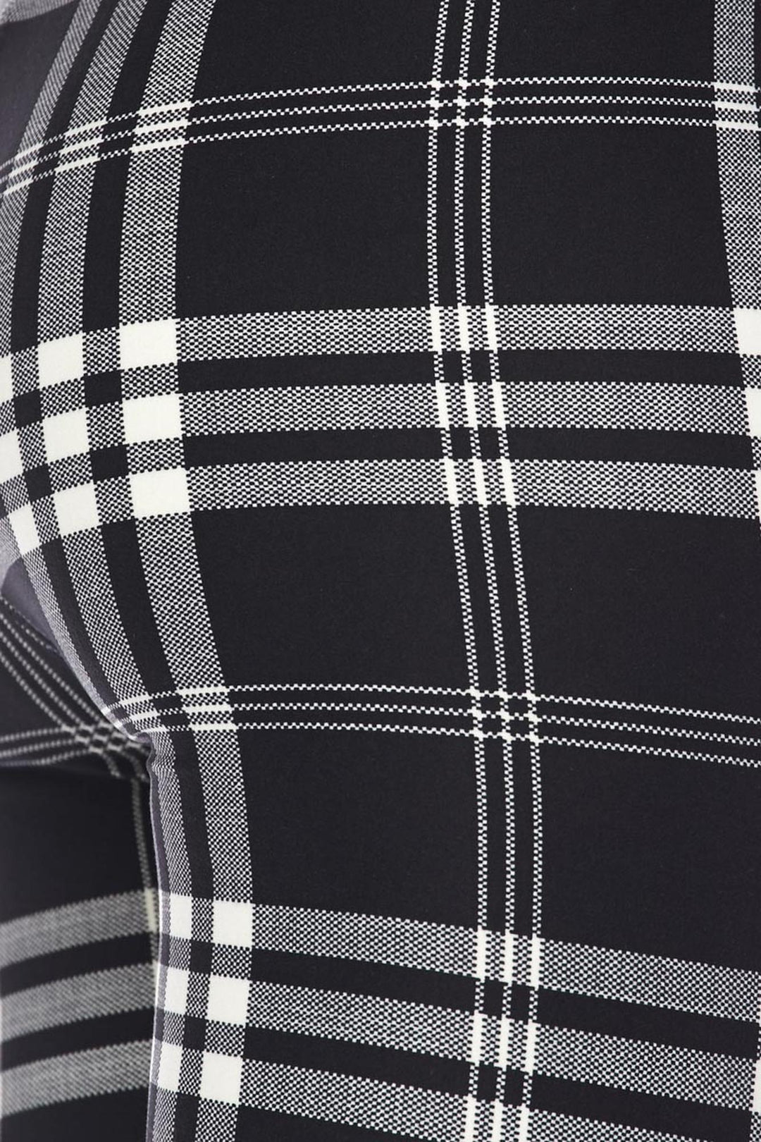 Buttery Soft Black and White Plaid Kids Leggings