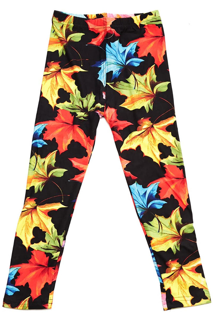 Buttery Soft Autumn Leaves Kids Leggings