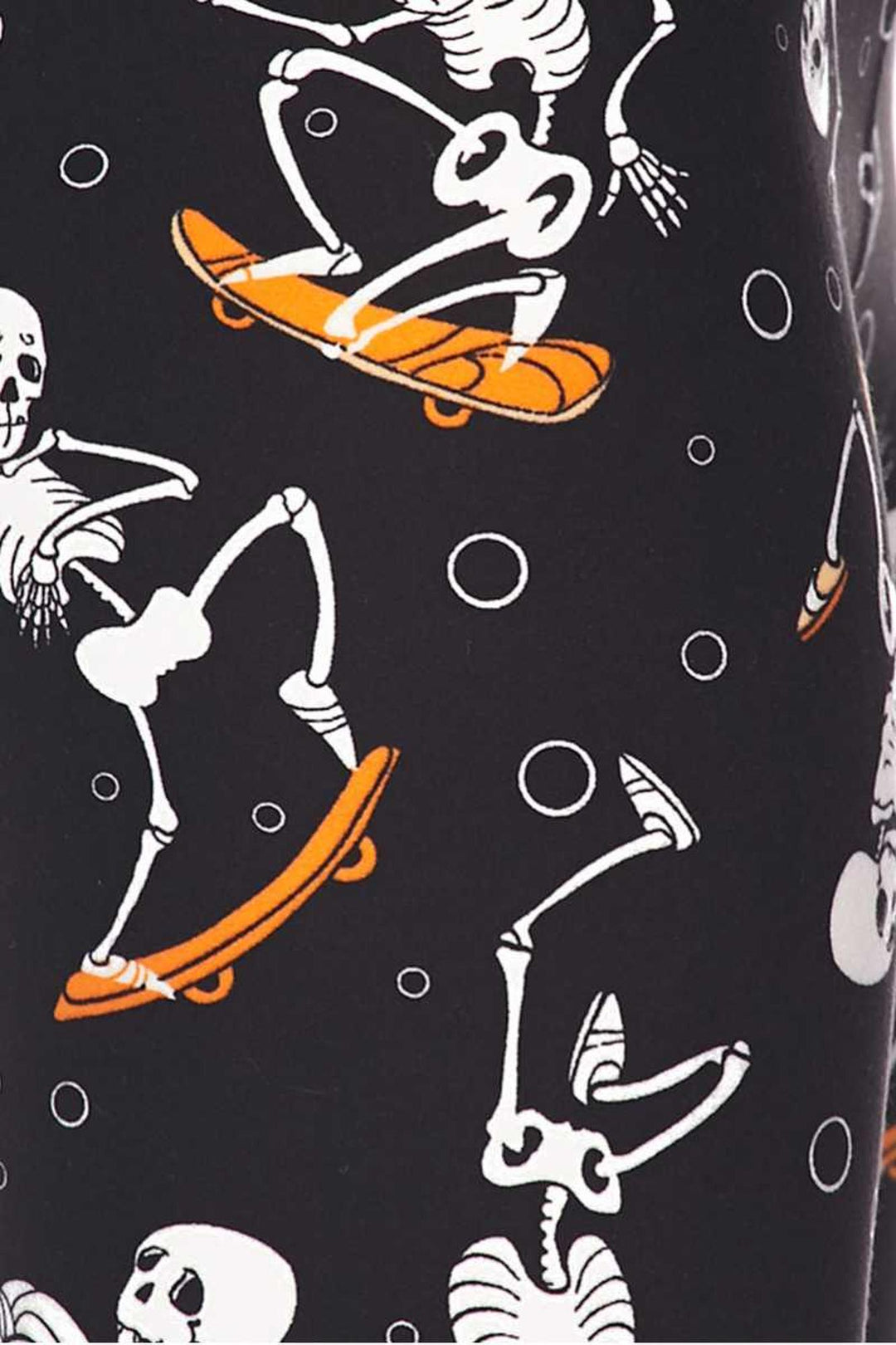 Buttery Soft Skateboarding Skeletons Halloween Kids Leggings