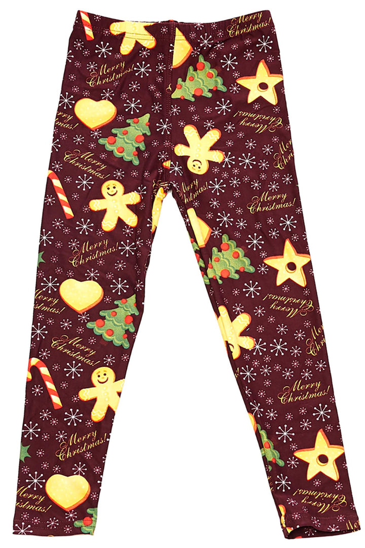 Buttery Soft Merry Christmas Holiday Cookies Kids Leggings