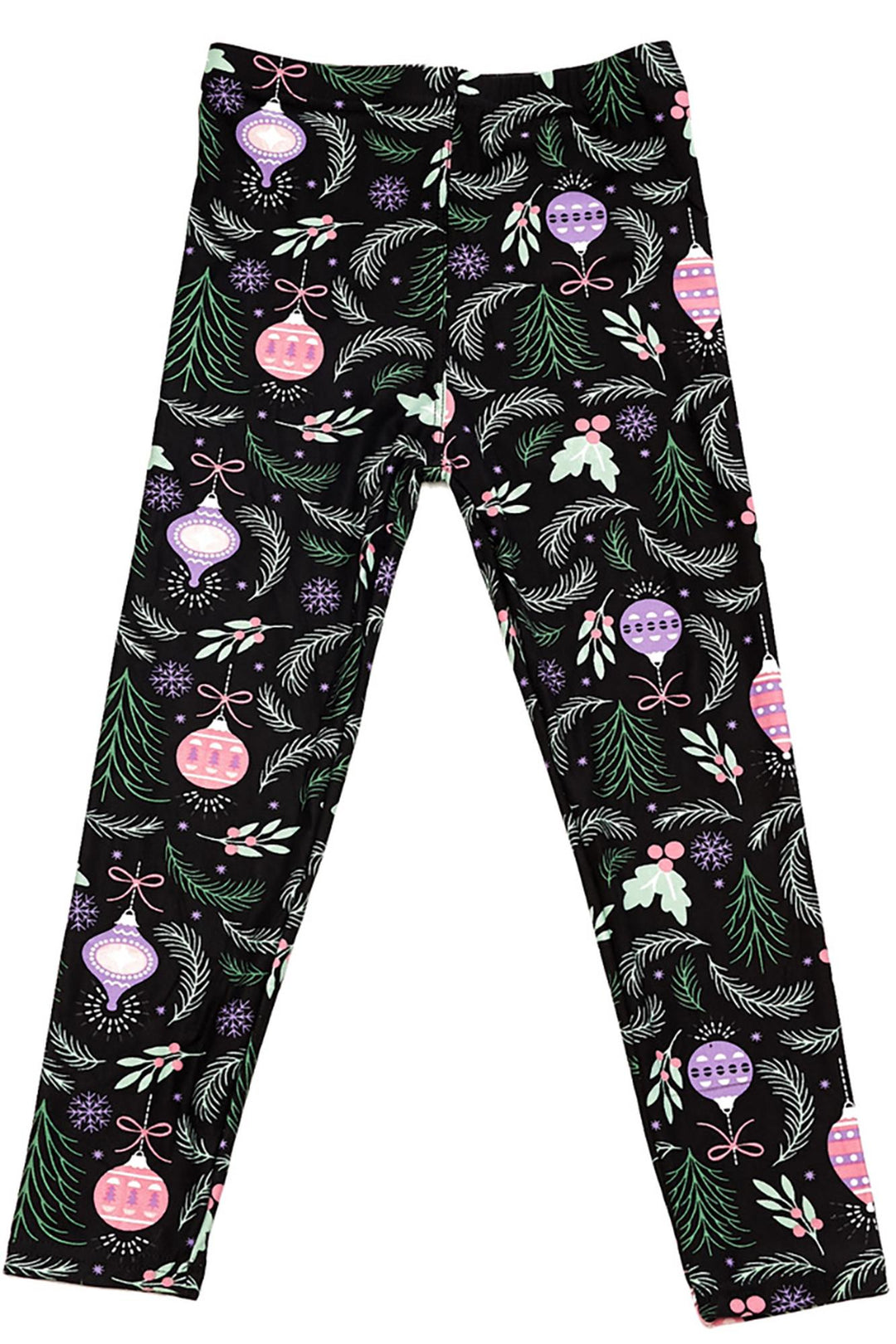 Buttery Soft Pine Tree Christmas Ornament Kids Leggings