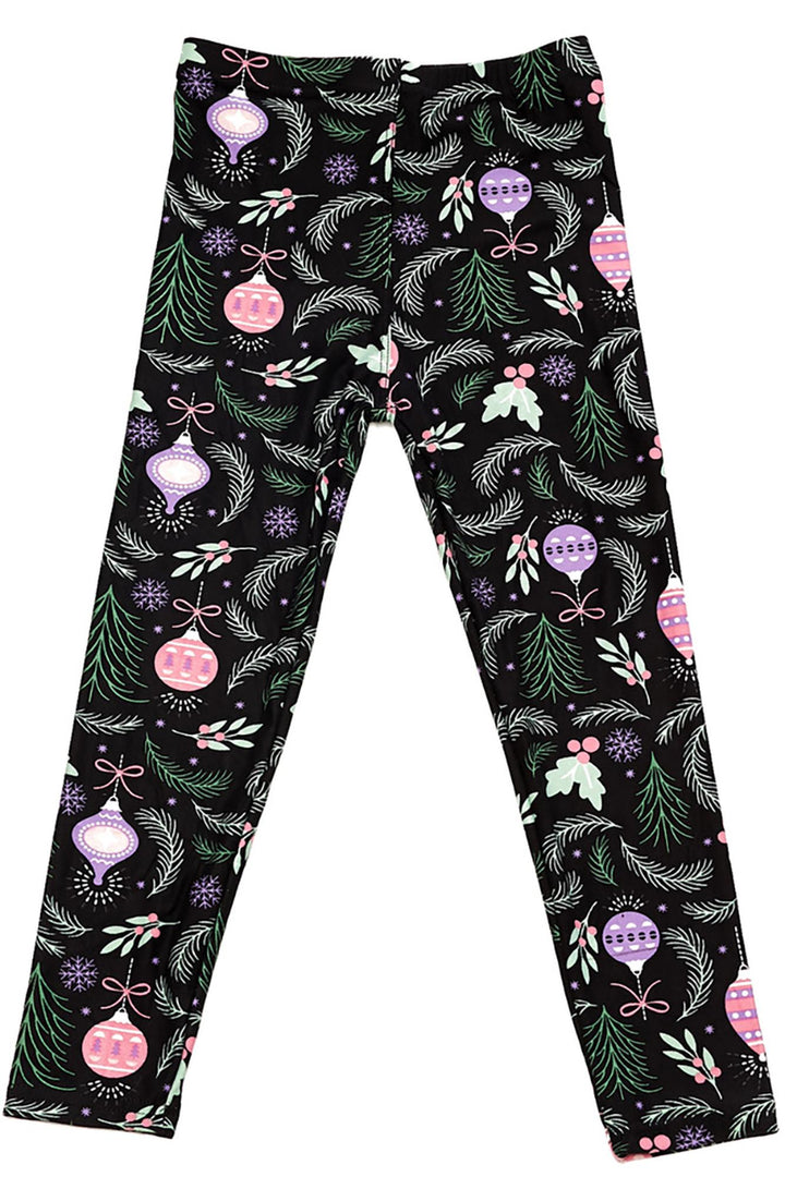 Buttery Soft Pine Tree Christmas Ornament Kids Leggings