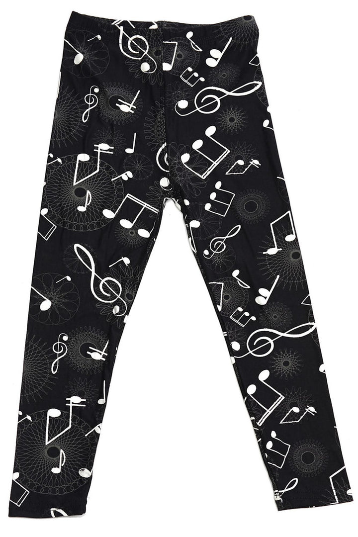 Buttery Soft Musical Note Geometry Kids Leggings