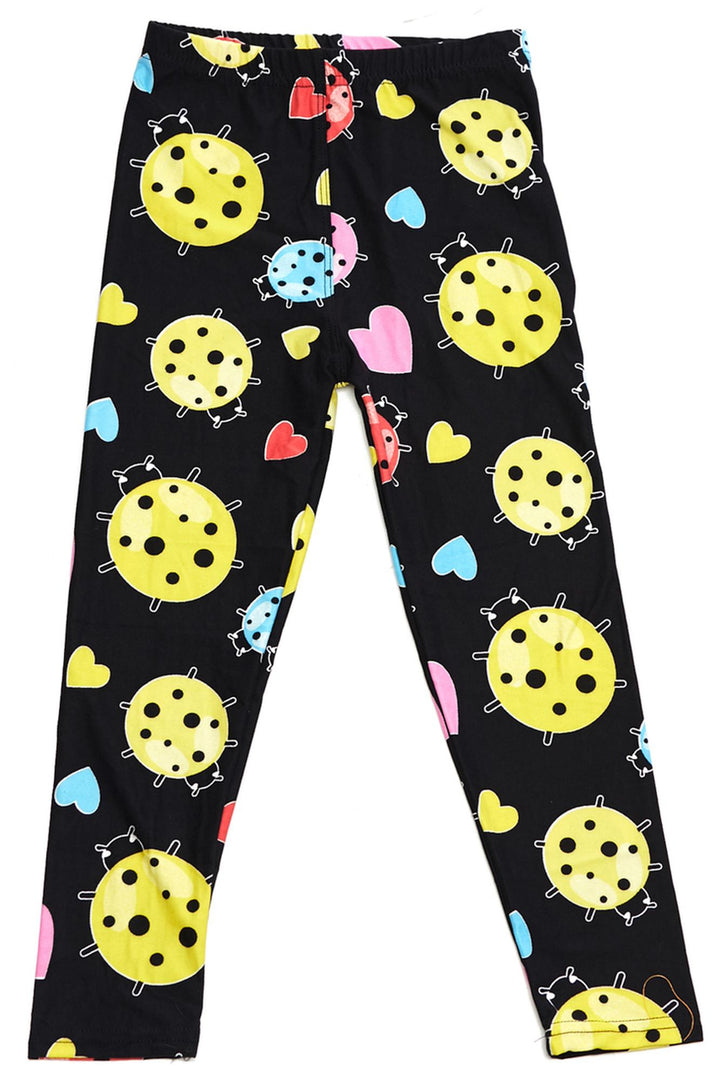 Buttery Soft Ladybugs and Hearts Kids Leggings