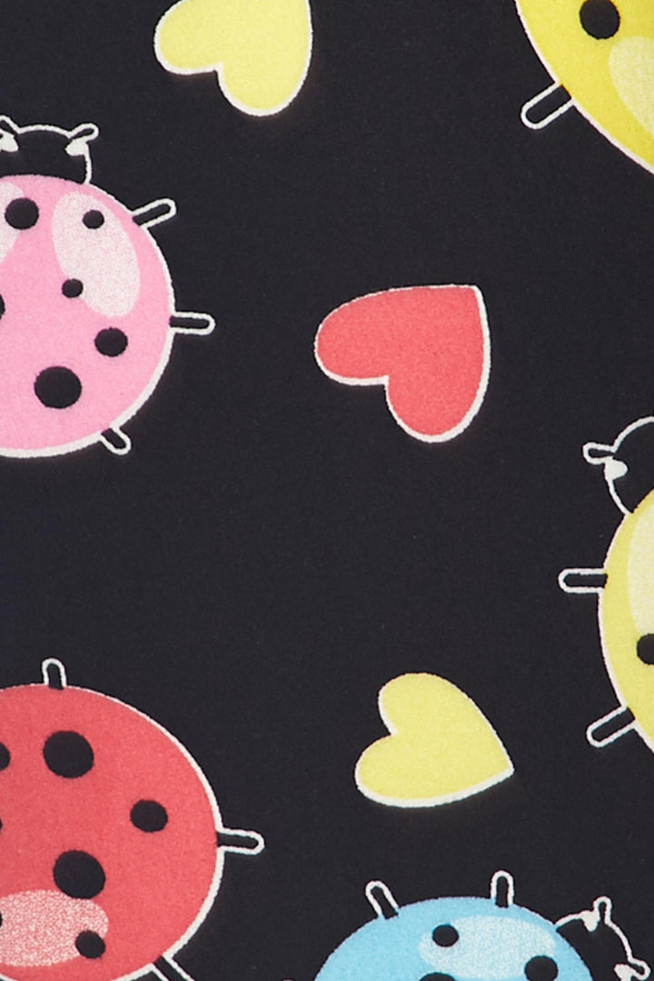 Buttery Soft Ladybugs and Hearts Kids Leggings