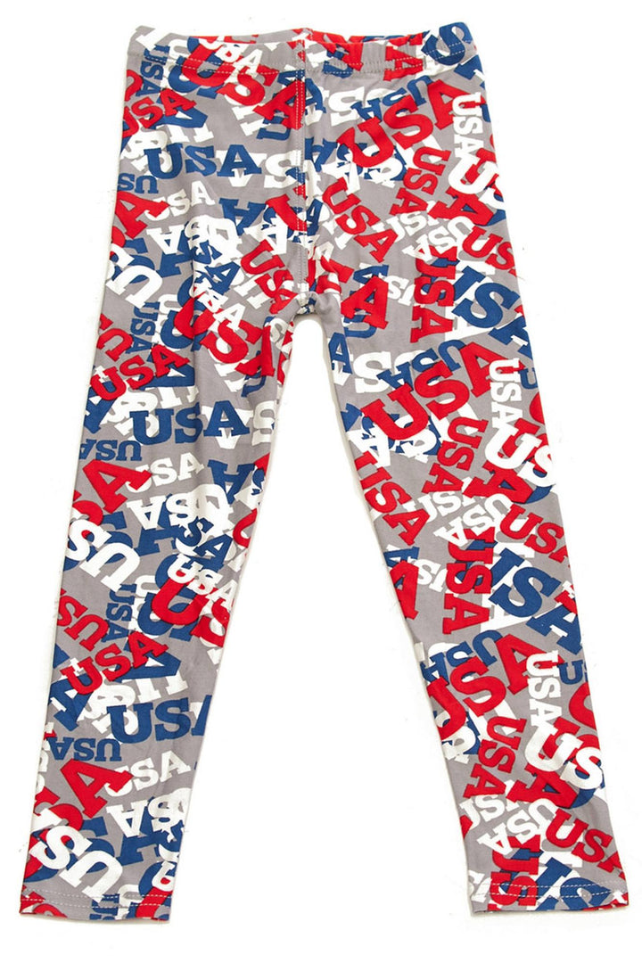 Buttery Soft All Over USA Kids Leggings